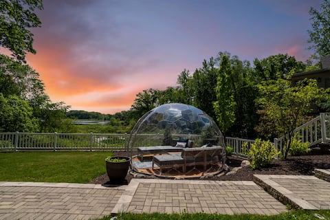 Unique Dome Retreat by Indiana Dunes w/ Lake View