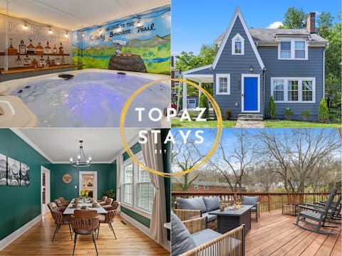 Hot Tub, Games Firepit Historic Luxe Bourbon Trail