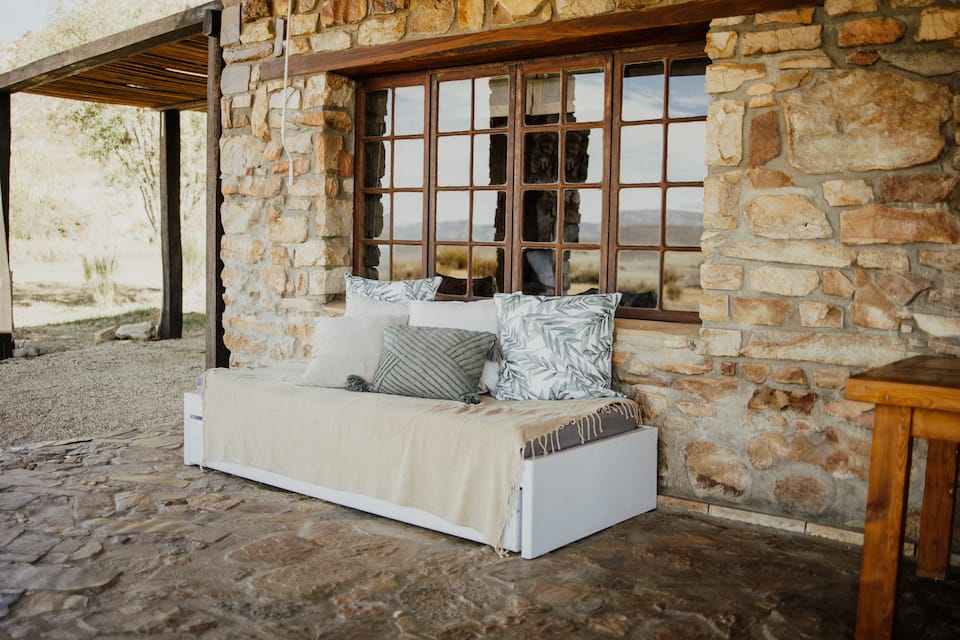 A stone cottage alone on a Cape mountain, Koue Bokkeveld, Western Cape, South Africa, photo 5 of 10