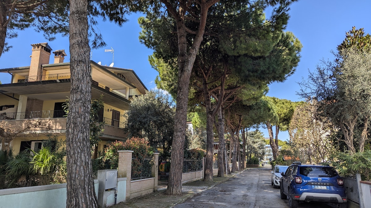 Strada tranquilla dell'appartamento in affitto Pinarella di Cervia