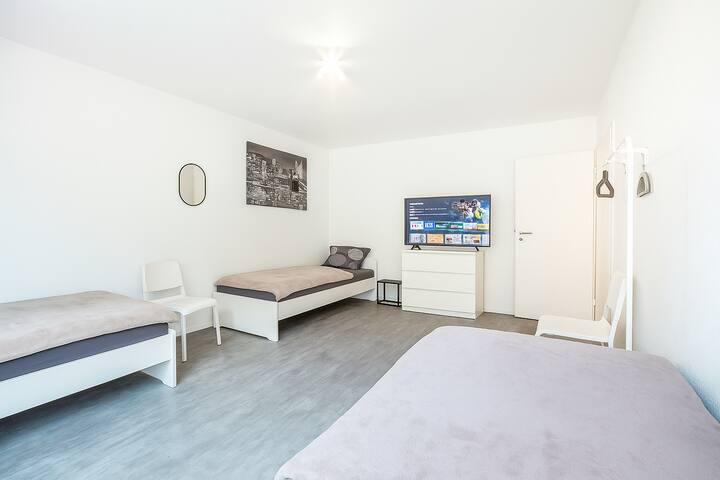 Apartmán WU01 vo Wuppertale / Spálňa 1 s 3 lôžkami