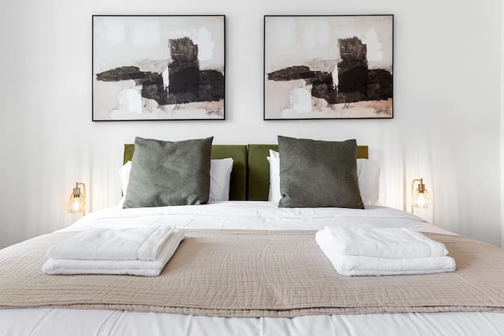 Indulge in ultimate comfort with a king-size bed, plush pillows, and soft bed linens for the perfect night's sleep.