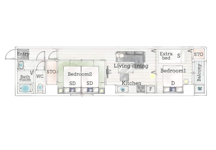 北巽サクラハウス一軒家 Sakura House Guest House Kitatatsumi