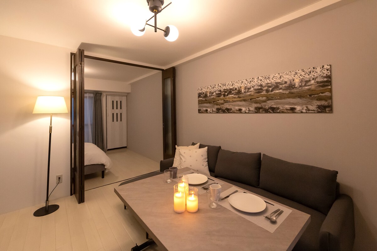 Spacious 2BR apartment for 6 pax in Heart of Osaka