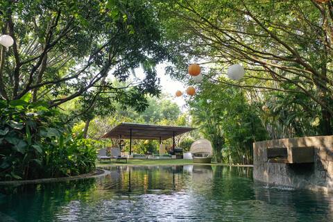 StayVista at Shashwat Villa w/ Pool, BBQ, Gym