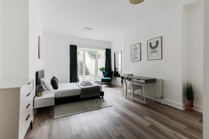 Our Double bed is UK Standard size 135cm wide and 190cm long (4ft 6ins wide and 6ft 3ins long)