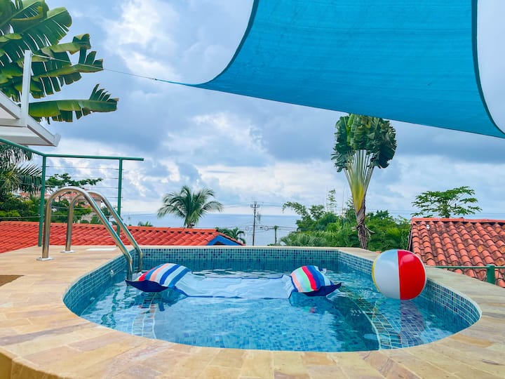 Ocean View Rooftop Private Pool 2 Bed Ma Downtown - Costa Rica