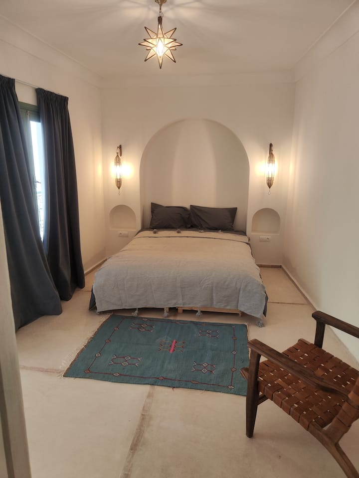 chambre bleu petrole
