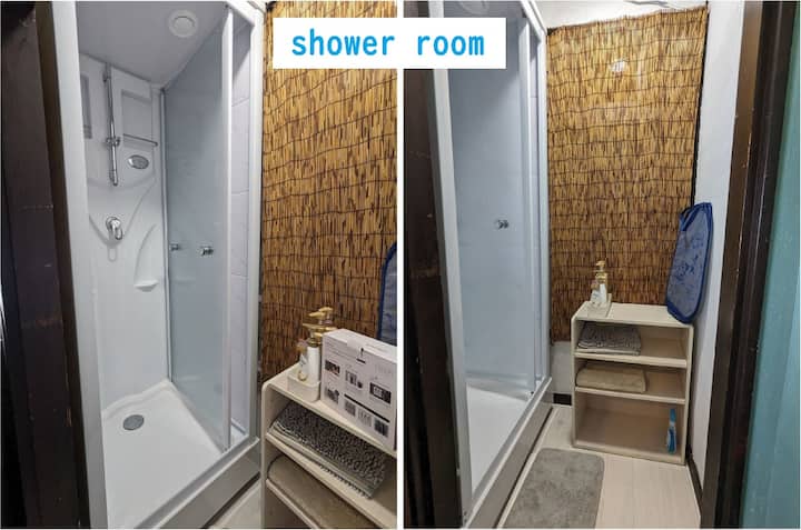 当宿はシャワーのみになります。近所におすすめの温泉もあります。