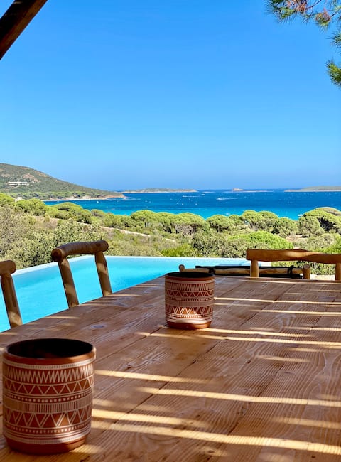 Palombaggia SEA View, beach access, pool, 8 Pers.
