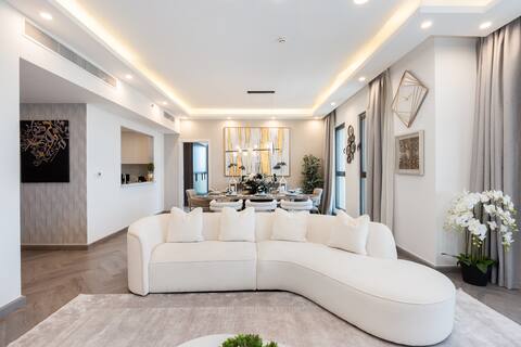 Modern 4BR w/ Full Burj Al Arab View & Pvt Rooftop