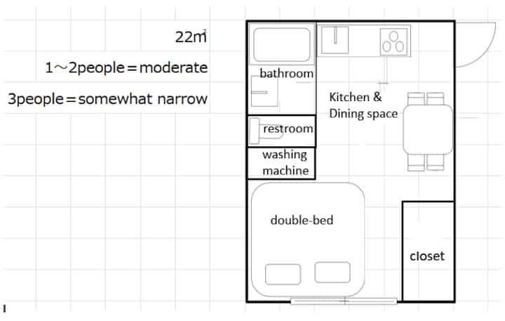 Central Tokyo/shinjuku/3 Ppl/8 Min From Sta./wi-fi - Shinjuku City