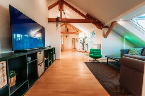 Penthouse w/AC & Free Parking Overlooking Koblenz