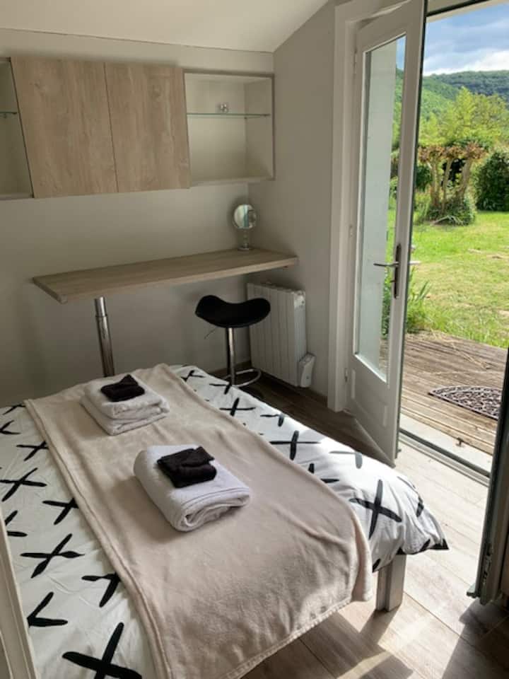 Francúzske dvere vedúce na záhradnú terasu