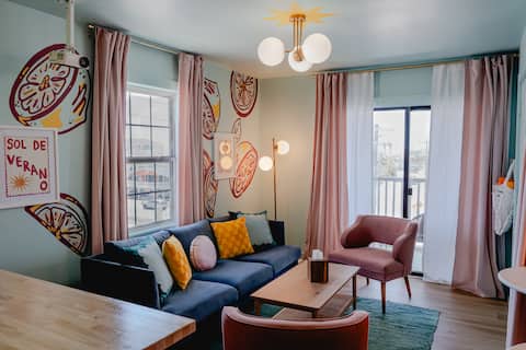 Top Airbnb: Coastal Retro w/ Ocean Peek | Walk to Beach + Pool in Carolina Beach