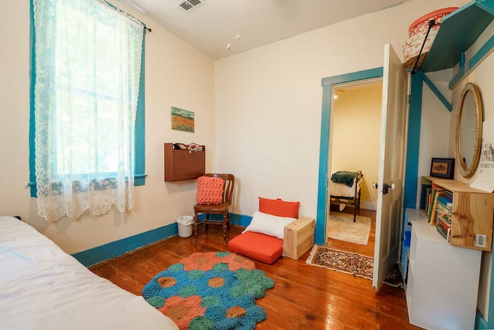 This is one of our rooms that has the option of becoming a 2 bedroom suite by opening the adjoining door.