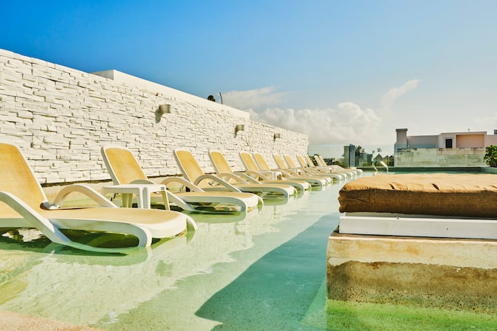 - 25% | Depto Moderno 2 Recamaras 304n | Pool+gym - Playa del Carmen