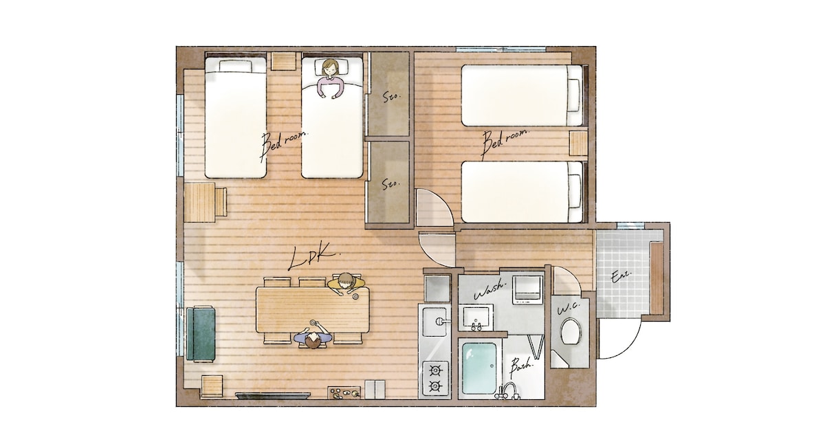 #2 レイクトーヤビルディング2F/3F 2LDK 2