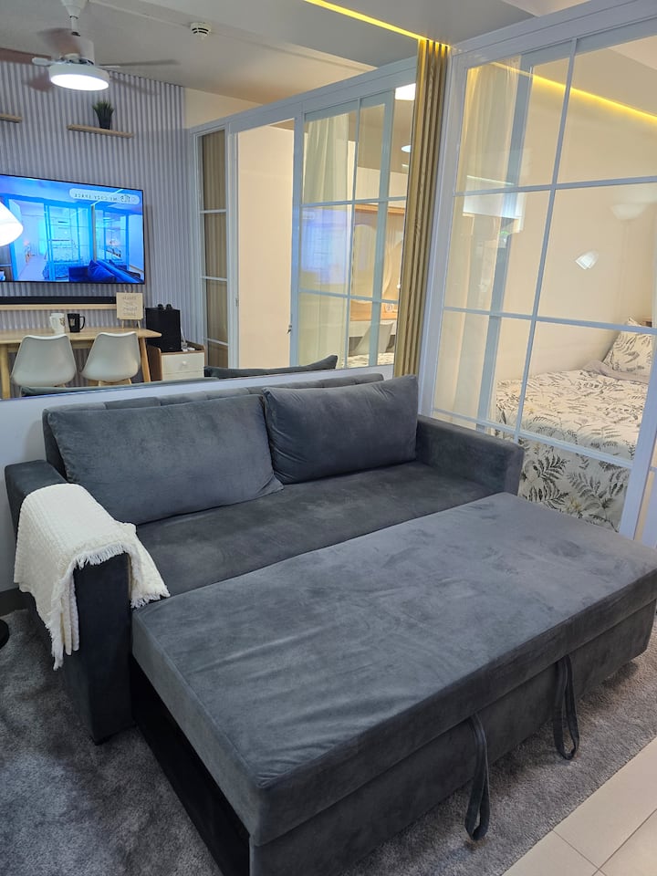 Sofabed good for 2 pax for comfortable NETFLIX experience