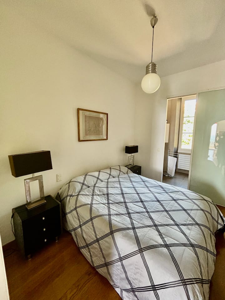 シャワールーム付き寝室2、クローゼット、エアコン付き