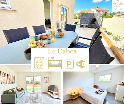 Le Cabes - T3 - A/C - BBQ - Terrace - Desk