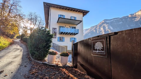 Maso Michei, nestled in the mountains & vineyards