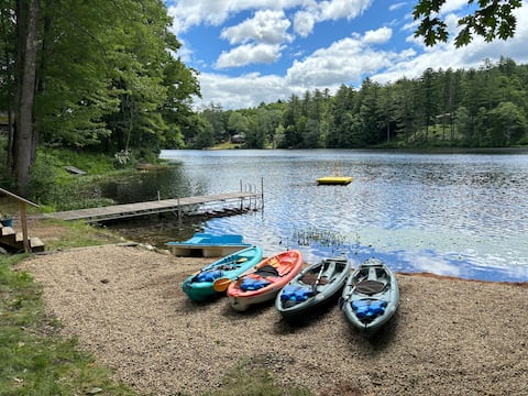 Year-Round Pondside Gem Retreat, Concord, NH.