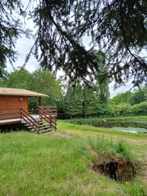Cottage with fenced land and water feature