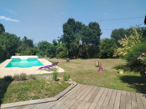 Family cottage with pool.