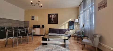 Léna, ground floor, secured parking, renovated, Cité Congrès, 95 m²