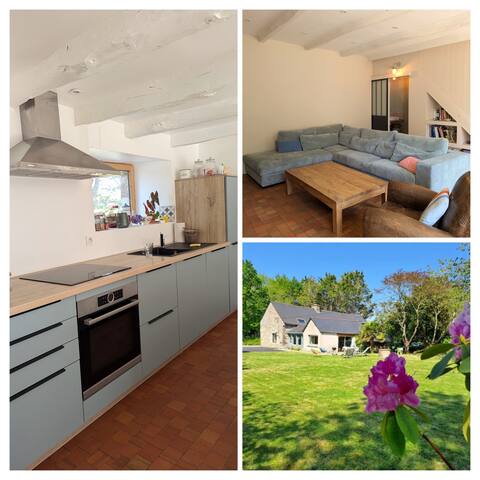 Country house - Fenced exterior - 10 min to the beach