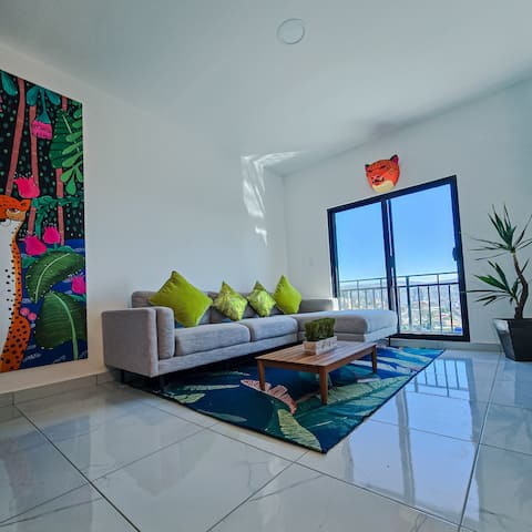 An aesthetic apartment with a beautiful view!