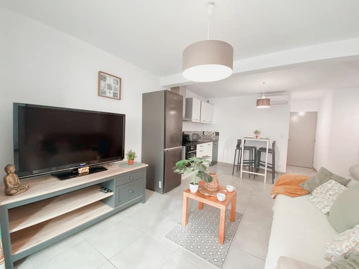 2 Chambres Avec Balcon Au Centre Et Plage Au Calme - Canet-en-Roussillon