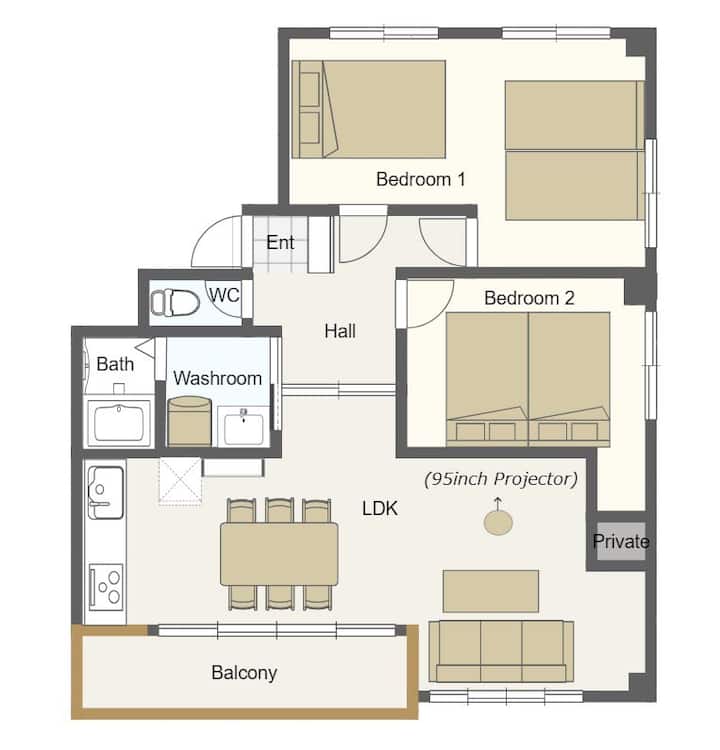 Top1% Stay | Calm & Stylish 2br /Yokohama/shinjuku - Yamato