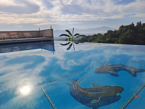 Apartment in villa with pool & parking near Rome