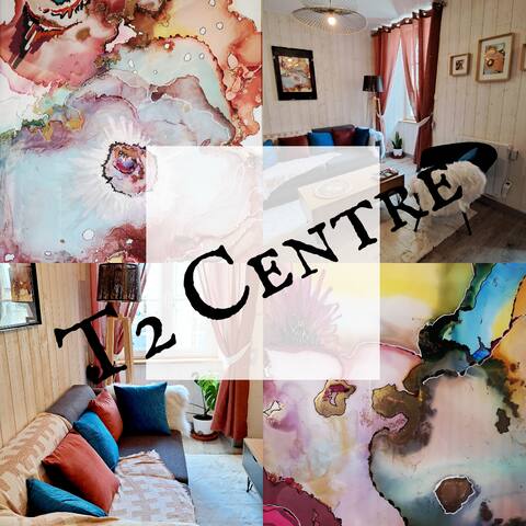 T2 bis with 2 bedrooms in the city center