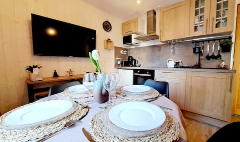 T2 bis with 2 bedrooms in the city center