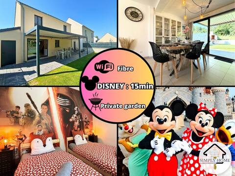 “La Vigne” Disney 17min – Luxury house + Garden
