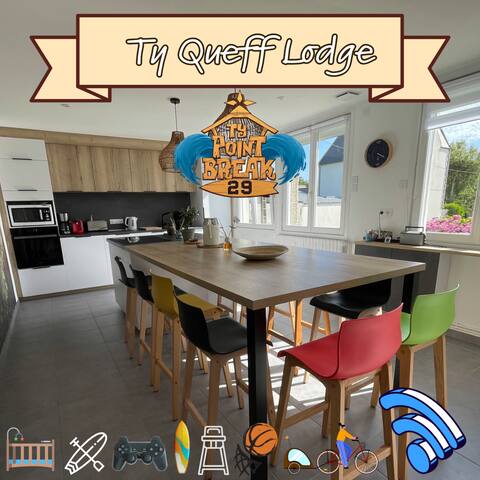 Ty Queff Lodge close to St Anne La Palud beach