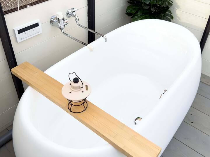 【1号室】温泉は白浜温泉の贅沢な温泉です！自動給湯機を完備しています