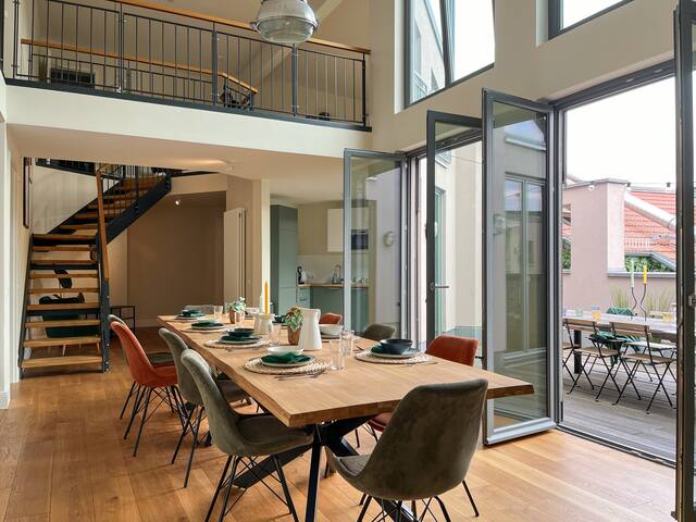 Galerie, Dachterrasse, workation, Bad en suite