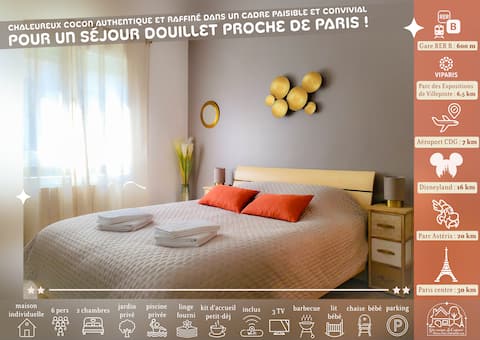 Unique Gîte Le Caijonet near Disney-CDG-Paris