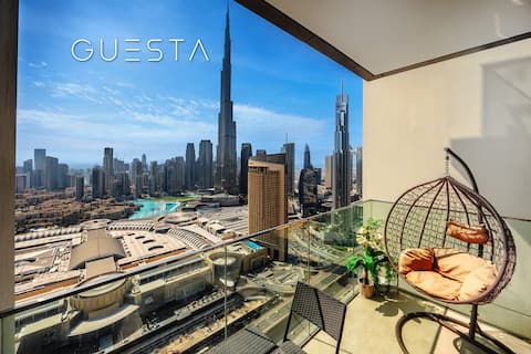 3BR Burj Khalifa & Fountain View in Downtown Dubai