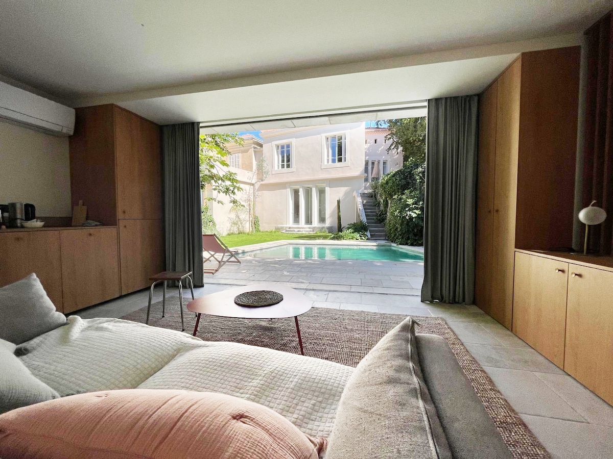 Vista desde la estancia del poolhouse 