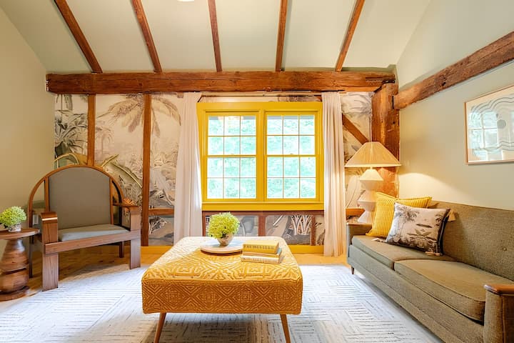 Pullout bed from couch if you need. If not, this room serves as a lush dressing room / salon to Bedroom 1. 