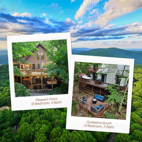 Blue Ridge Bliss 9BR/6BA: 2 Homes Sleeps 24