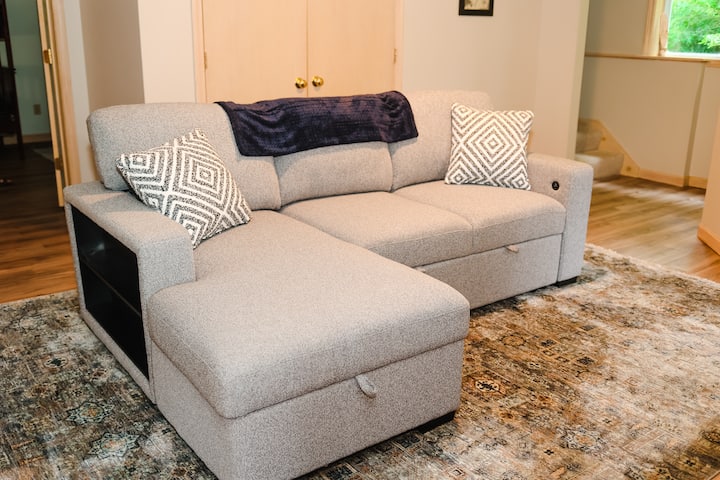 Sección de cama emergente para huéspedes adicionales 