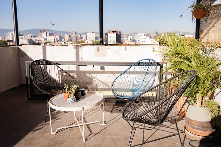 Unique duplex with private roof garden in Roma Sur gallery image 3