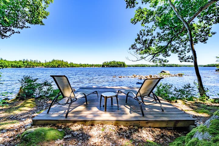 Private Waterfront Estate on Sebago Lake w. a Dock