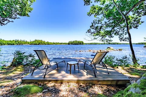 Private Waterfront Estate on Sebago Lake w. a Dock